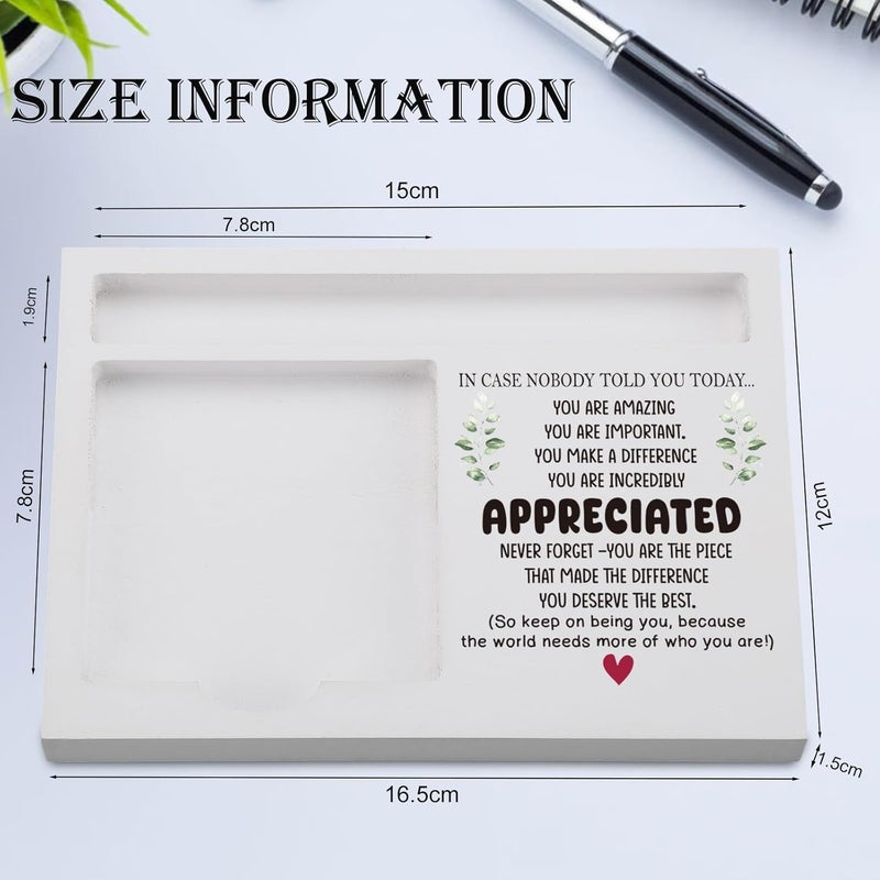 EFFJNSG You are Appreciated Sticky Note Holder for Desk, Encouragement Gift for Teacher, Nurse, Coworker, Social Worker, Thank You Affirmation Note Pad Organizer, Inspirational Office Decor EDP232 - Image 4